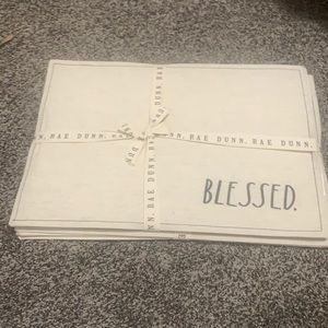 Rae Dunn - Set of 4 Placemats - NWT - BLESSED